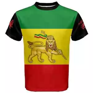 Lion of judah Ethiopia Ethiopian Rasta Africa Coat of Arms Flag T-shirt - Bild 1 von 4