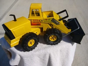 VINTAGE TONKA TURBO-DIESEL PRESSED STEEL YELLOW 20" FRONT END LOADER XMB-975 EX - Picture 1 of 24