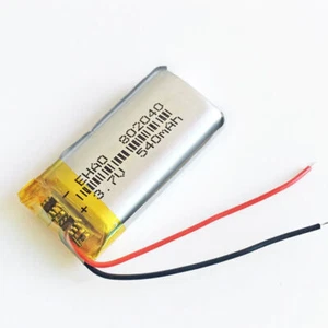 Batería recargable 540mAh 3.7V li po para altavoz MP4 GPS palo selfie 802040 - Imagen 1 de 5