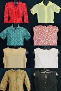Vintage blouse lot, 1930 1940 1950 rayon sheer cotton sleeveless shirt top XS - Picture 1 of 24