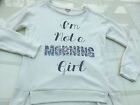 Authentic Juicy Couture I Am Not A Morning Girl Cream Sweatshirt Size L     Ref*