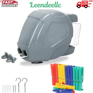 Tendedero retráctil resistente retráctil exterior, interior duradero 2x49 pies - Imagen 1 de 8