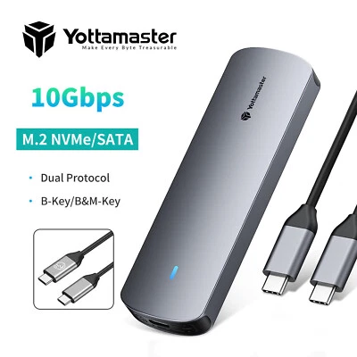 Yottamaster M.2 NVMe PCI-E SSD to USB3.2 Type-C Enclosure Case Converter Adapter