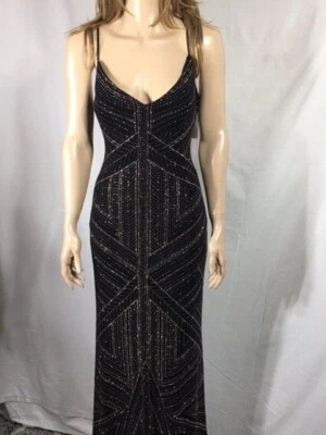 Women's NWT Jump Apparel Black Sleeveless Glitter Gown Dress Size 13/14 - Image 1 of 4
