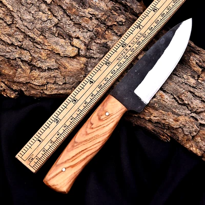 Cuchillo desollador de hoja fija de acero al carbono Full Tang cuchillo de caza supervivencia 2921 Foto 1 de 4
