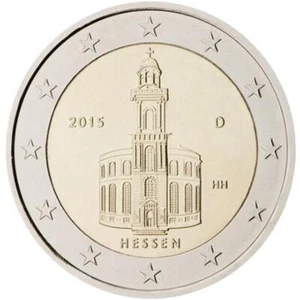 2 euro Germania 2015 fdc zecca: A Hessen - Chiesa di San Paolo - Imagen 1 de 1