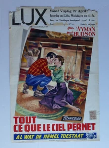 Tout ce que le ciel permet Jane Wyman Rock Hudson affiche cinema originale - Afbeelding 1 van 1