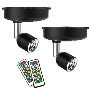 Led Wireless Spotlight Battery Operated Lights With Remote Control Dimmable Mini - Picture 1 of 8