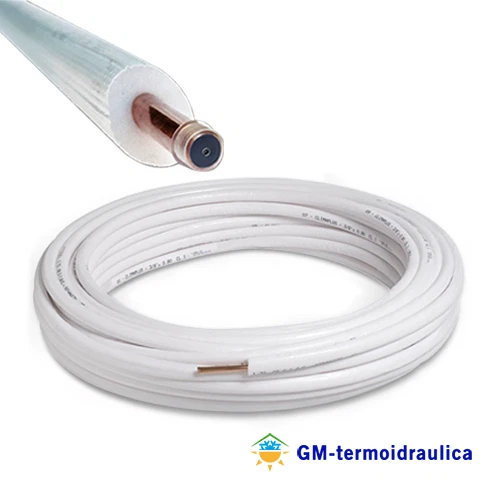 Tubo Rame Condizionamento Climatizzazione Rotolo 50 Metri 1/4 3/8 1/2 Isolato - Immagine 1 di 1