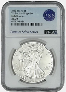 2023 Fiji Silver $1 Fractional Eagle 1oz NGC MS 70 Early Releases Premier Select - Picture 1 of 2