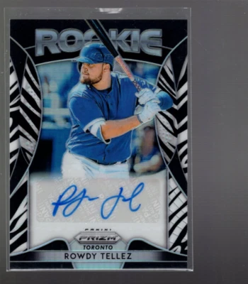 B0350- 2019 Panini Prizm Rookie Auto Prizms Zebra Stripes #19 Rowdy Tellez /99 - Image 1 of 2