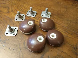 Mid Century vintage Clayrite Slipper Castors set of 4 size 2 Plug in - Picture 1 of 4