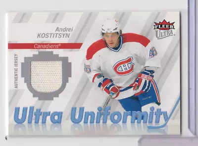 Andrei Kostitsyn Canadiens 2007-08 Fleer Ultra Patch #U-KO 071022AZCD73 - Image 1 of 2