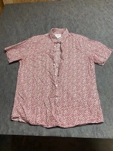 Peter Werth  Shirt Men's US medium EU Large  Red/White Short Sleeve London - Picture 1 of 7