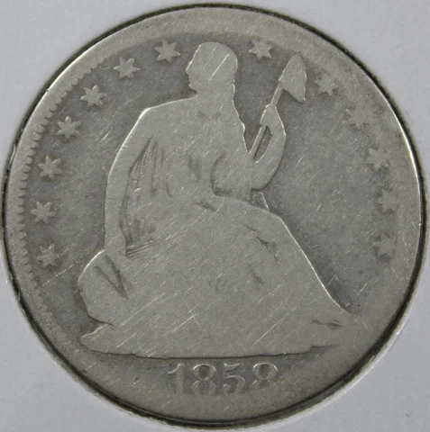 1858 Seated Liberty Half Dollar (544) Cover