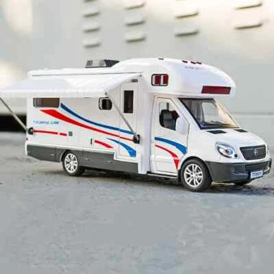 1:32 Diecast Toy Vehicles RV Recreational Car Model Camper Van Motorhome Touring - Image 1 of 4