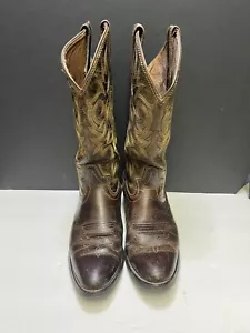 Justin Boots Men’s Size 7.5D 2561 Brown Western Round Toe - Picture 1 of 10