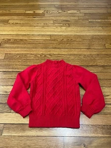 Janie and Jack Girls Sweater Red Wool Blend Mock Neck Size 6 NWT $59.00 - Picture 1 of 4