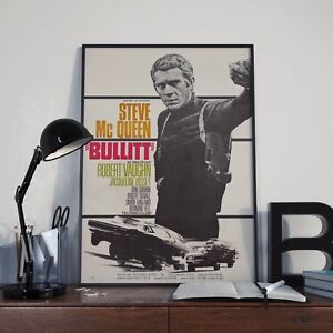 Bullitt Steve Mcqueen Movie Film Poster Print Picture A3 A4