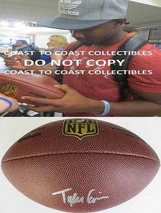 TYLER ERVIN HOUSTON TEXANS,SAN JOSE STATE,SIGNED,AUTOGRAPHED,DUKE FOOTBALL,PROOF - Picture 1 of 2