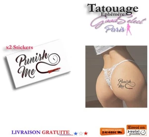 TEMPORÄRES TATTOO -PUNISH ME - Ephemeres Tattoo - Sexy Fetisch für Erwachsene (X525) - Bild 1 von 5