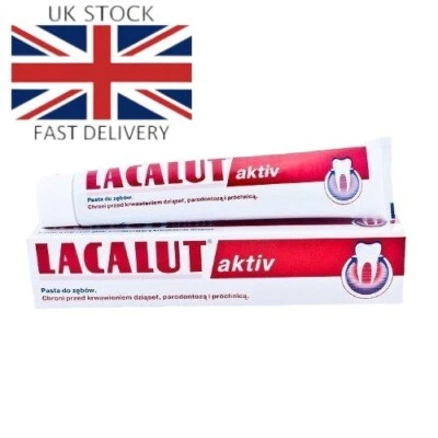 Lacalut Aktiv Toothpaste stops Bleeding Gums anti periodontitis healthy teeth