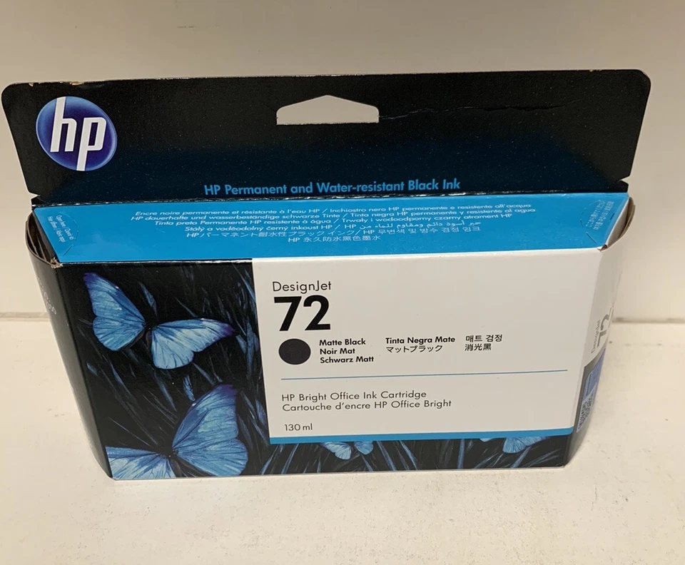 Original HP72 C9403A Matte Black Patrone Designjet  T1100 T1120 T1200 MHD 2024 - Bild 1 von 1