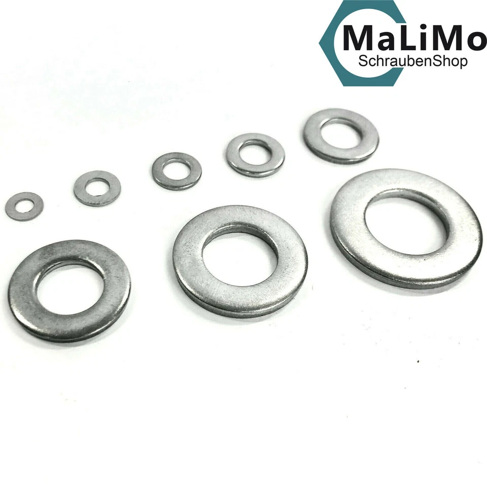 RIPOX Unterlegscheiben DIN 125 V2A Edelstahl Beilagscheiben A2 Scheiben M1,6-24