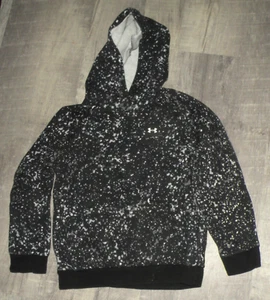 LOT of 2 Under Armour HOODIES Black/White Splatter + GREEN Sz Small SWEATSHIRTS - Picture 1 of 3