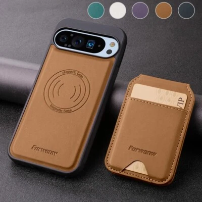 For Google Pixel 7A/8A/9A/7/8/9 Pro XL Slim Leather Case 2in1 Card Holder Cover - Image 1 of 4