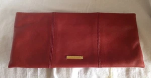 JACK RABBIT Autumn Toned Red Leather Clutch Purse Bag-NEW no tag - Picture 1 of 7