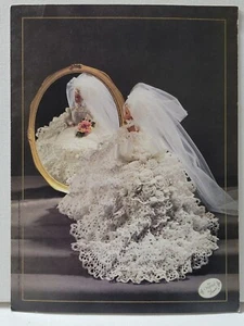 90s Bride Fashion Doll Gown Annie's Attic Wedding Dress Crochet Pattern Leaflet - Picture 1 of 2