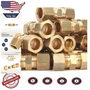 Cost-Effective Brass Compression Union 1/2 - Picture 1 of 7