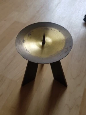 ALTER KERZENSTÄNDER KERZENHALTER SCHWER ANTIK FÜR KERZEN D= 10 CM RUSTIKAL - Bild 1 von 4