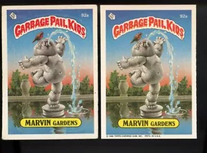 1986 Topps #92a x2) MARVIN GARDENS Excellent - Picture 1 of 2