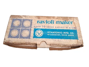 Vtg VITANTONIO Ravioli Maker 510 In Original Box - Makes 10 Large Raviolis USA - Picture 1 of 7