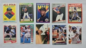 Lote mixto de tarjetas de béisbol Kirby Puckett (10) casi como nuevo - Imagen 1 de 1