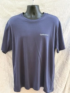 QUIKSILVER Men’s Logo T-Shirt~Size XL~S/S BLUE 100% Cotton 2-Sided NWoT - Picture 1 of 6