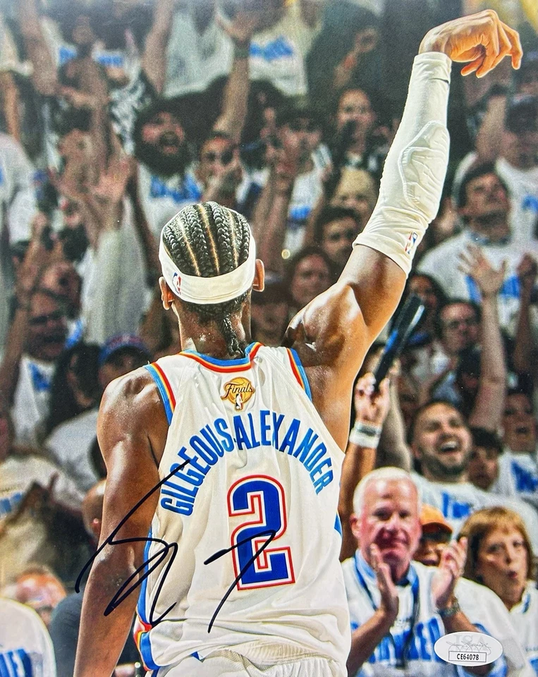 Shai Gilgeous Alexander Signed 8x10 Photo 2025 NBA Finals MVP JSA COA - Image 1 of 3