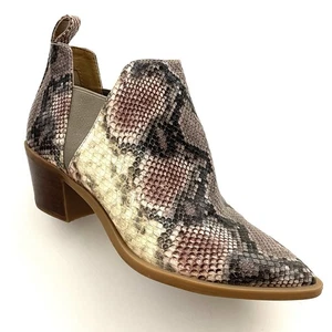 Dolce Vita Samy Vegan Snake Embossed Chelsea Booties Women's Size 7.5M - Picture 1 of 6