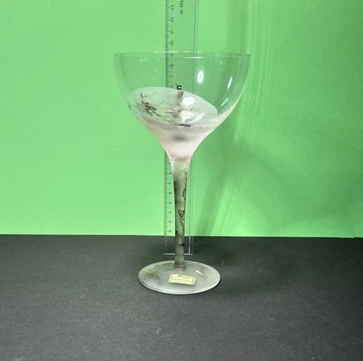 Joska Kristall Weinglas Kelchglas H 19.5 cm  Ø 10,5 cm Mundgeblasen Handbemalt - Bild 1 von 4