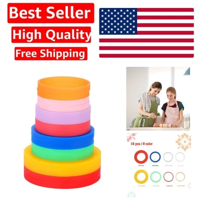 Juego de anillos guía de pasador de silicona de 16 piezas - Lograr un grosor de masa perfecto Foto 1 de 4