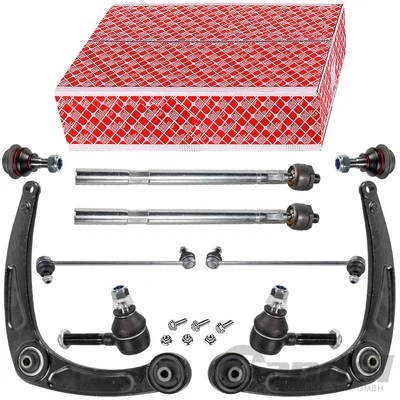 Febi Wishbone Ensemble 10 Pièces Avant Convient pour Peugeot 307 cc Sw Ab Orga - Photo 1/4