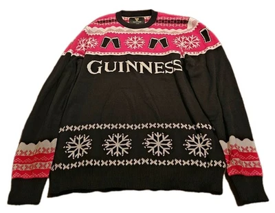Guinness Beer Official Holiday Ugly Christmas Sweater Adult Size Large NWT - Image 1 of 4
