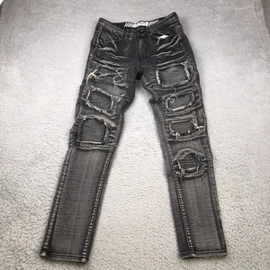 GSTR G Star Raw Jeans Herren 30 (30x29) Faded Black Distressed Moto Skinny Denim - Bild 1 von 17