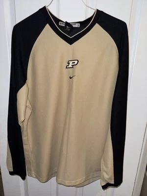 Vintage Nike Purdue Boilermakers Football Team Issued Long Sleeve Shirt Men’s XL - Image 1 of 4