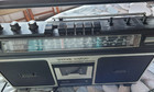 ANCIEN GRAND TRANSISTOR PHILIPS STEREO ANNEE 70  FONCTIONNEL CASSETTE ET RADIO