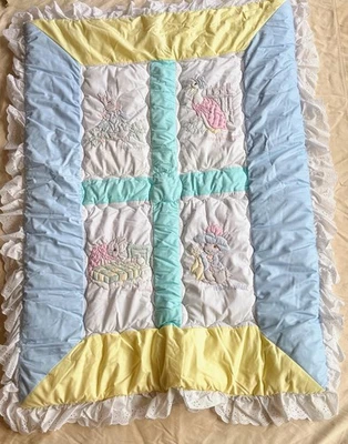 Juego de edredón de cuna de bebé Beatrix Potter Quiltex Peter Rabbit de colección de 4 piezas Foto 1 de 4