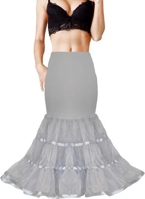Women Mermaid Petticoat Fishtail Underskirt Trumpet Crinoline for Mermaid Dress - Image 1 of 4