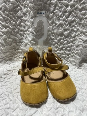 Zapatos Mary Jane Bebé Amarillo Mostaza Azul Marino Antiguos Nuevos con Etiquetas Talla 18-24M Nuevos Foto 1 de 4